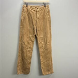 Vintage 90s Low Rise Corduroy Pants Iceberg Tan Italy Straight Leg Womens XS
